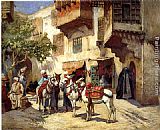 Marketplace in North Africa by Frederick Arthur Bridgman